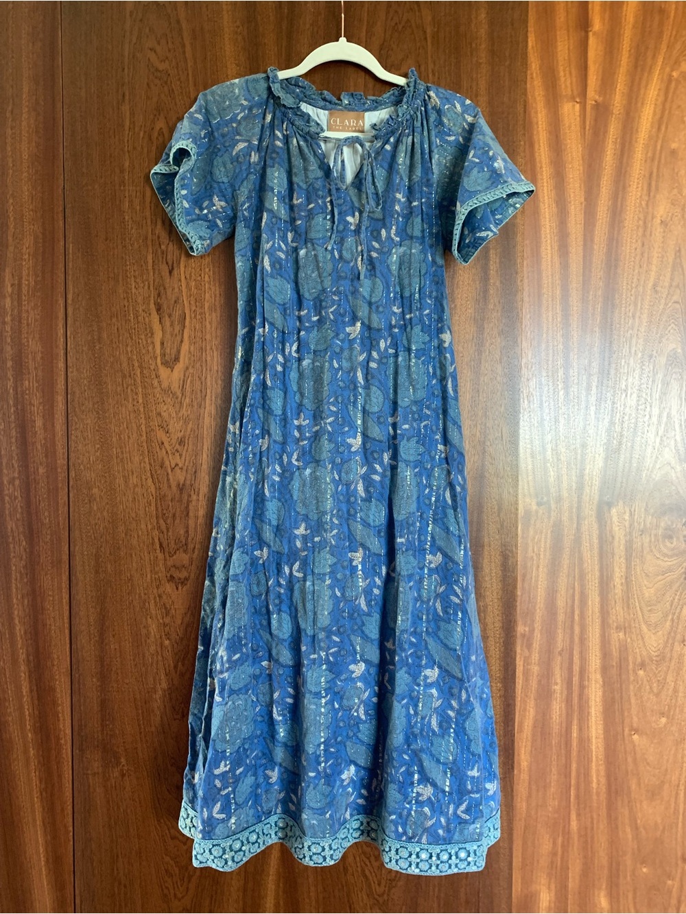 Clara the Label Blue Floral Midi Dress